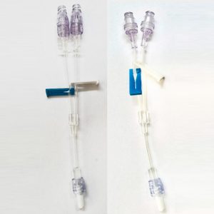 Conectores con adaptador en Y con sistema libre de agujas